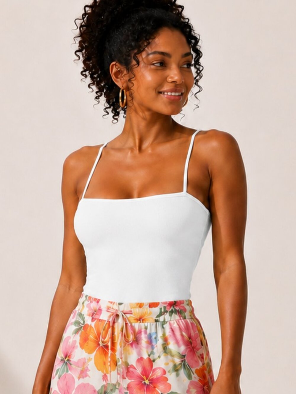 Wild Fable Cotton Square Neck Spaghetti Strap Bodysuit Size XS NWT